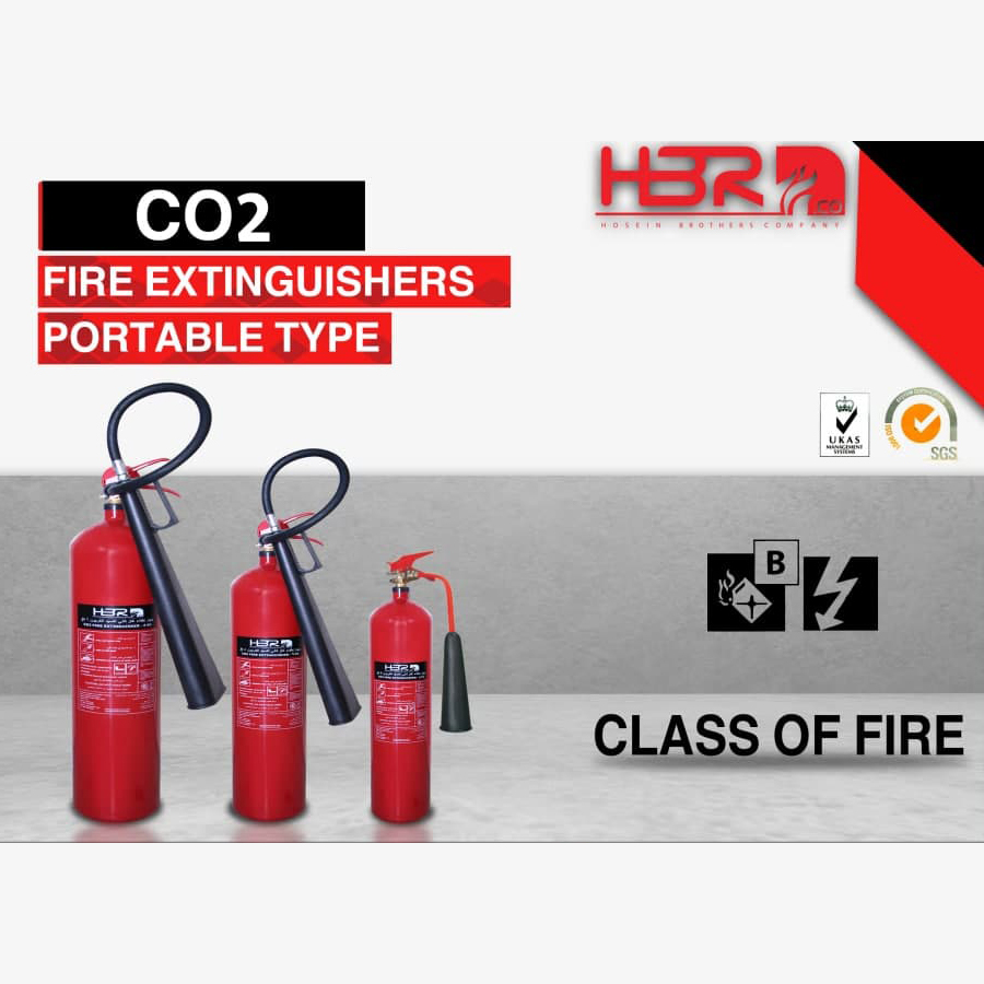 Co2 Fire Extinguishers on Trolly Type